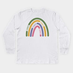 Cutesy COOKIES Rainbow Kids Long Sleeve T-Shirt